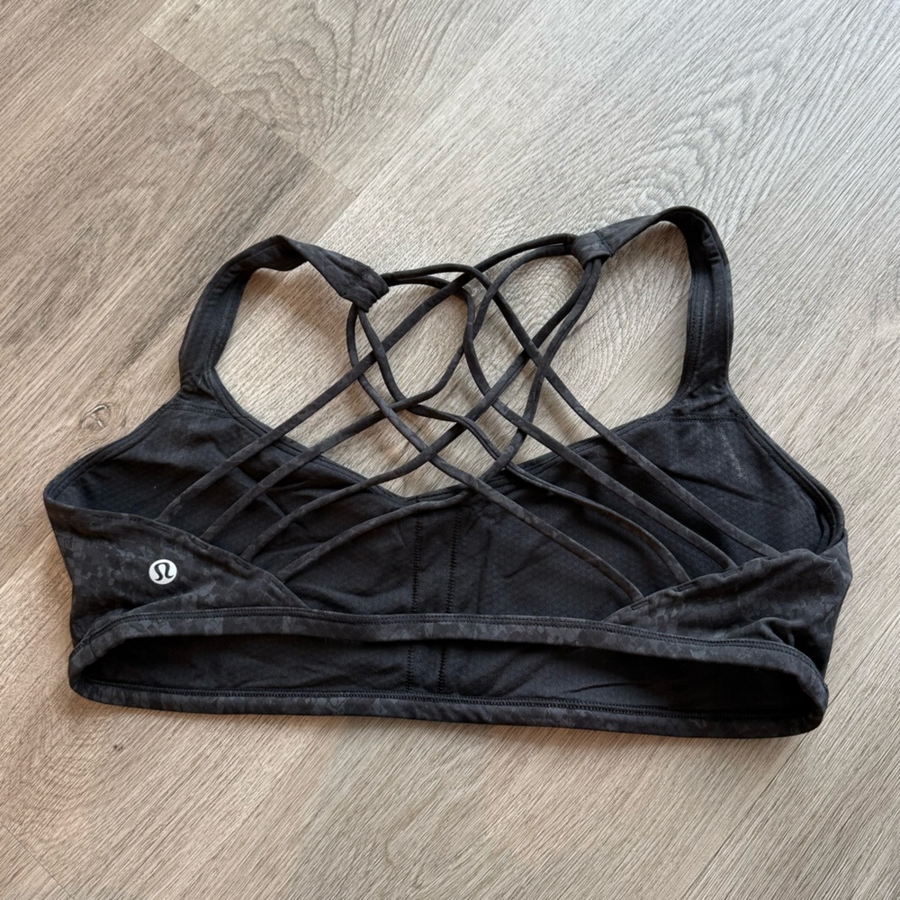 Lululemon Free to be Wild Bra, Sz 14, Hideaway Camo Deep Coal